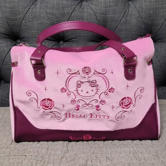 Hello Kitty Bags Vintage Sanrio Hello Kitty Velour Tote Bag Purse